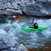 Riding the rapids on the Soca river